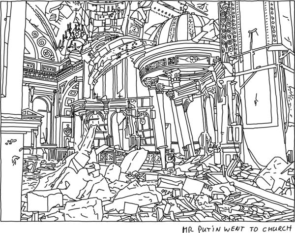 Mr Putin went to church...